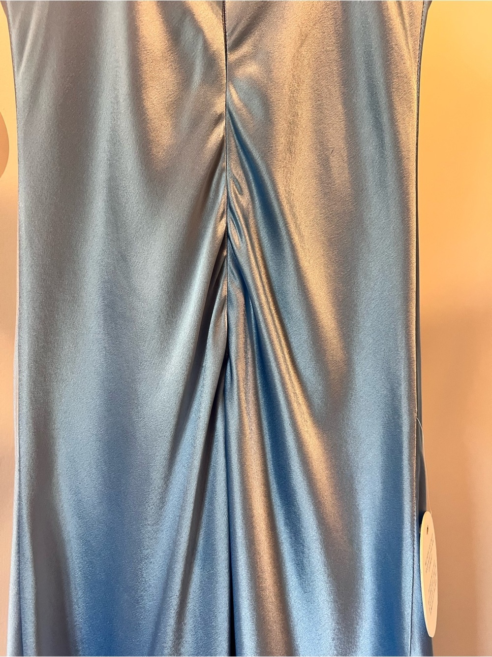STAUD Cadence Azure Blue Satin Beaded Halter Maxi Gown Dress Size 0 NWT - Picture 12 of 16